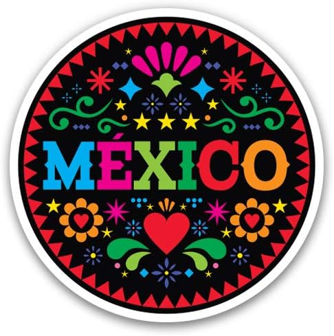 GT גרפיקה אקספרס מקסיקו עיצוב צבעוני - מדבקה במדבקת ויניל
