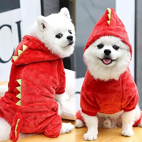כלבי תה כלבים בגדים תחפושת לחיות מחמד קטנה ליל כל הקדושים תלבושת דינוזאור בגדי כלבים תלבושות גור גור מצחיק כלב סוודרים גדול