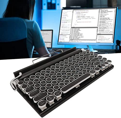 טופין מכאני מקלדת, מכונת כתיבה מכאני מקלדת תאורה אחורית עמיד למים 83 מפתחות עם מתכת עגול כובע עבור מחשב נייד