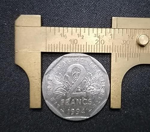 מטבע אירופאי סט מטבע צרפתית 2 מטבע פרנק מטבע ניקל מטבע זריעת מטבע אוסף מטבעות