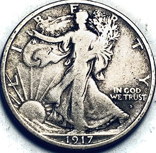 1917 D Walking Liberty Silver Silvers Half Dollar מוכר קנס