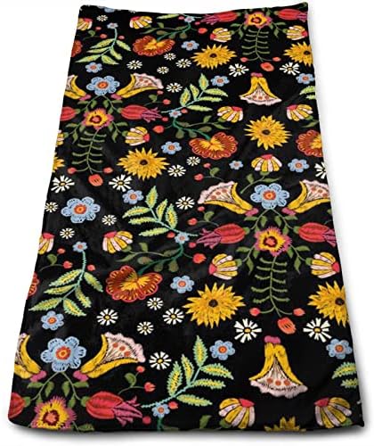 מגבת פרחים צבעונית מגבת מיקרופייבר מגבת אורחת קישוטי אמבטיה ביתיים