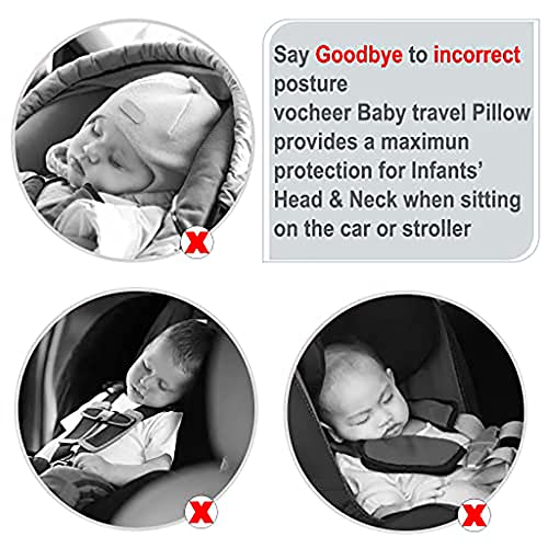 כרית נסיעות לתינוקות -כרית תמיכה ראש וצוואר לתמיכה בכרית תמיכה ראשית וצוואר לכיסא, מושב רכב, נסיעה