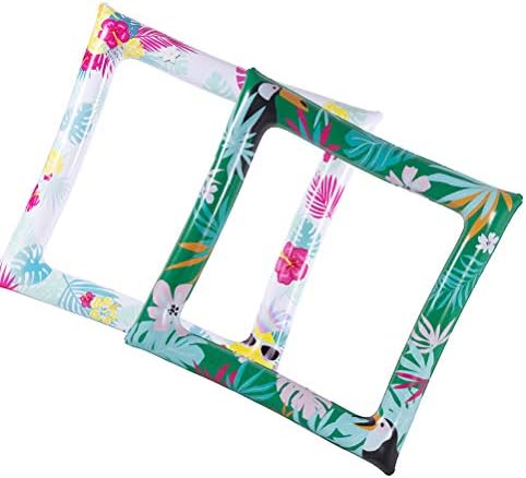 AMOSFUN PVC מסגרת צילום מתנפחת עם דפוסים צבעוניים להפסקת מסיבות קישוט הבית לקיץ