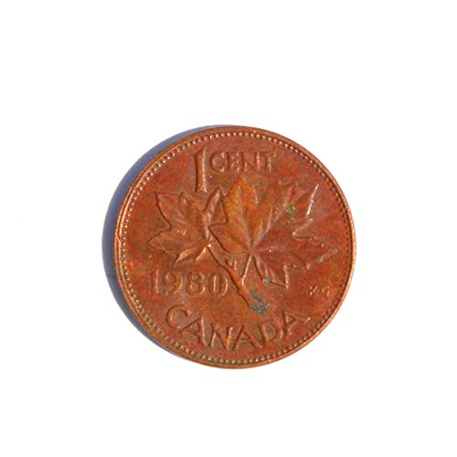 1980 CA קנדה 1 סנט אליזבת השנייה דיוקן שני; מטבע עגול, סוג 2 קליל טוב מאוד