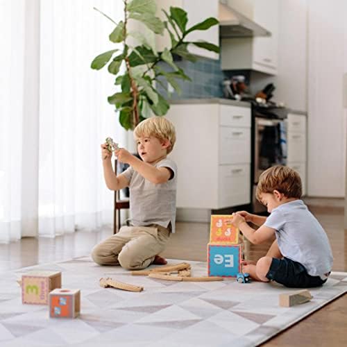Ruggish Lulu Play שטיח 4.8 x 7.0 רגל - כרית רכה הפיכה ילדים ילדים פליימה פוטת כרית סיעוד להמרה 17 x 7 + ממירה מוטת לרצפה