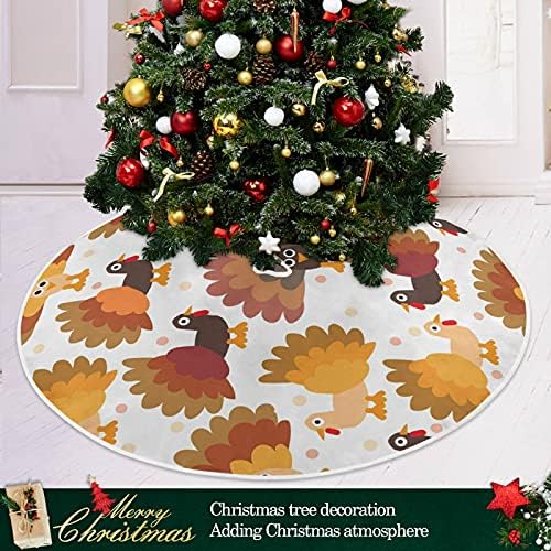 חצאית עץ חג המולד של Oarencol Turkey Dot Dot Christman