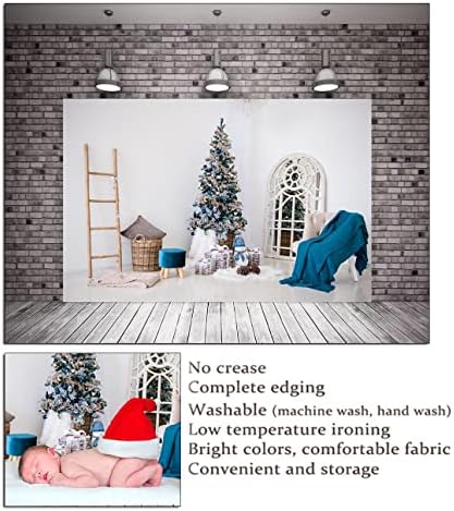 20 על 10 רגל לבן קיר פעמון עץ חג המולד לוגו צילום רקע מגבת כיסא לבנה קישוט באנר רקע שלג מתנה חג המולד סרוג בד רקע