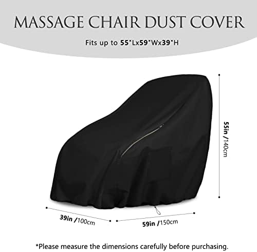 SokingCover גוף מלא שיאטסו כיסוי כיסא כיסוי כיסוי הגנה על אבק אוניברסלי, 59 x 39 x 55 אינץ