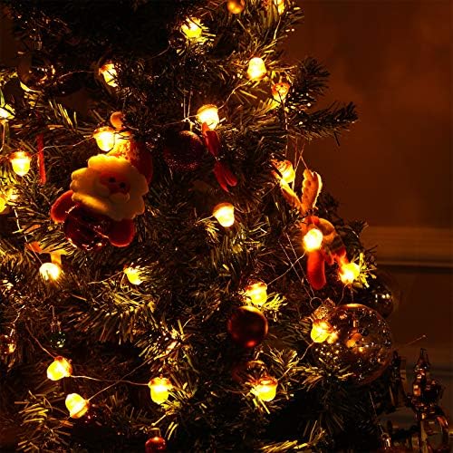 סתיו חוט בלוט אור 3D ACORN אורות חג ההודיה 10 רגל 30 LED אורות אטומים למים סוללה המונעת עם 12 מצבים, טיימר מרחוק לסתיו חג ההודיה סתיו