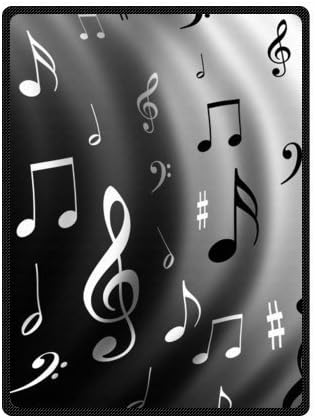 מגבת רחצה של Hommomh 12 x 27 מטליות רחצה רב-תכליתיות מיקרופייבר גרפיקה תווים מוזיקליים