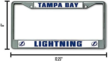 RICO Industries NHL Tampa Bay Lightning Standard Standard Chrome Flachy, 6 x 12.25