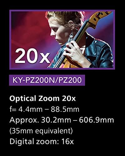 JVC KY-PZ200WU 1080P 3G-SDI/HDMI/USB PTZ מצלמת PTZ עם זום אופטי של 20X