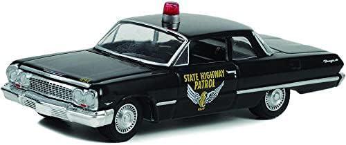 גרינלייט 43010-סדרת רדיפה חמה 43-1963 שברולט ביסקיין-סיירת הכבישים של מדינת אוהיו בקנה מידה 1/64