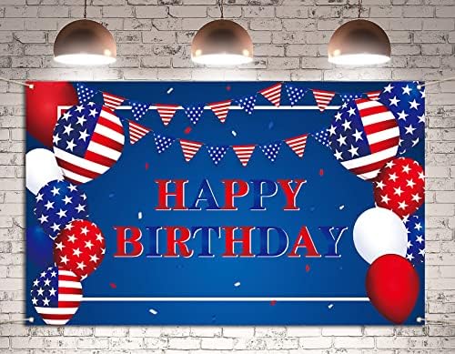 עצמאות יום יום הולדת רקע באנר 4 יולי אמריקאי פטריוטית מסיבת יום הולדת צילום רקע קיר תפאורה