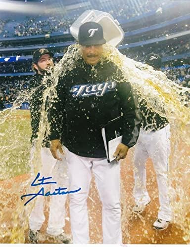 Pito Gaston Toronto Blue Jays Action חתום 8x10 - תמונות MLB עם חתימה