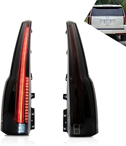 ניאקו מעושן עדשת סט של 2 עבור נהג ונוסע צדדים מלא הוביל זנב אורות אחורי מנורת הרכבה עם אדום הפעל אות ודרל תואם עם 2015 2017 2018