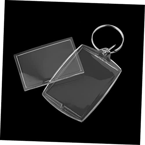 טופיקו 50 יחידות מיני מחזיק מפתחות פלסטיק מחזיק מפתחות פלסטיק תמונה מסגרות ריק תמונה מחזיק מפתחות ריק מחזיקי מפתחות מסגרת תמונה מחזיק