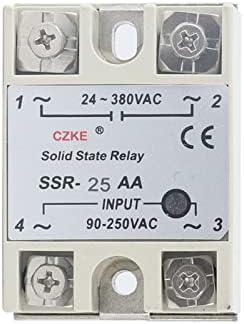 UNCASO ממסר מצב מוצק SSR 10AA 25AA 40AA בקרת AC AC מעטפת לבנה שלב יחיד ללא כיסוי פלסטיק כניסה AC 90-250V