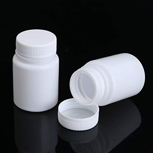 10 יחידות פלסטיק גלולת לוח בקבוקי נייד ריק רפואה כימי בקבוקי אחסון מיכל לבן 20 מיליליטר