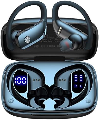 אוזניות אלחוטיות עבור מוטורולה מוטו G 5G אוזניות Bluetooth 48 שעות משחקות אוזניות ספורט אחוריות עם תצוגת LED תצוגת אוזן יתר עם מיקרופון