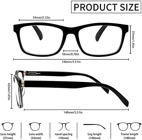 סיגבן קריאת משקפיים 5 חבילה כחול אור חסימת אנטי לחץ בעיניים קל משקל אופנה מחשב קוראי עבור גברים נשים
