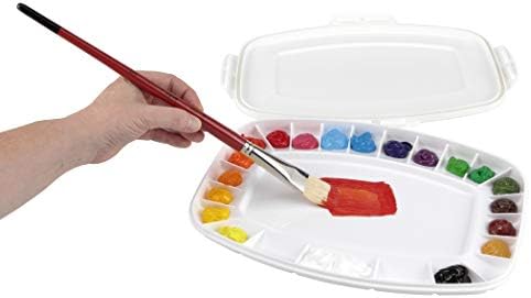 סוהו אמן אורבני אוויר הדוק פלטת צבעים מעורבת בצבעים - הישאר לוח רטוב לציור אקרילי, צבעי שמן, צבעי מים, דיו אלכוהול - קל לניקוי 23 בארות
