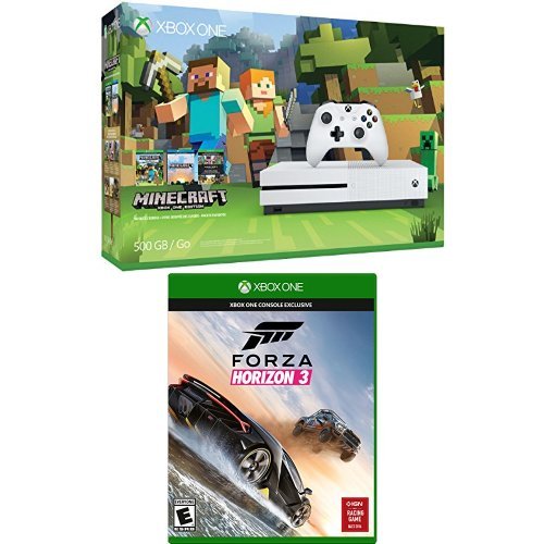 קונסולת Xbox One S 500GB - צרור Minecraft ו- Forza Horizon 3
